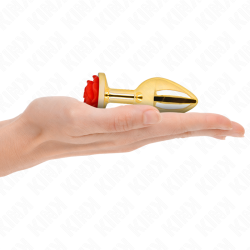 Kink - Plug Anal Or Rose Rouge Taille M